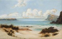 Lot 295 - William Langley, Sand dunes with gulls, oil