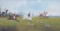Lot 354 - A.H. Richards, Sporting scenes, pair, watercolour (2)