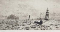 Lot 366 - W.L. Wyllie, Tantallon Castle and Bass Rock, signed etching