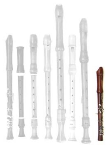 Lot 603 - Keyed descant rosewood recorder by Hammerschmidt & Sons