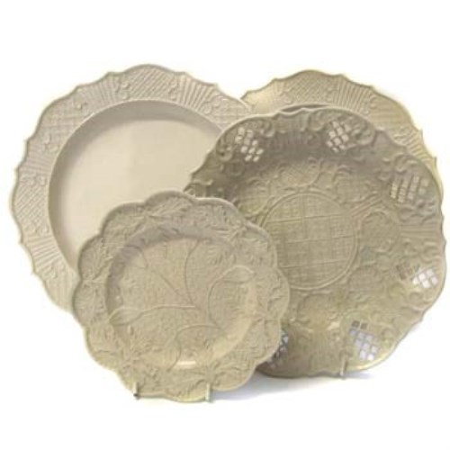 Lot 764 - Group of saltglaze Staffordshire dishes