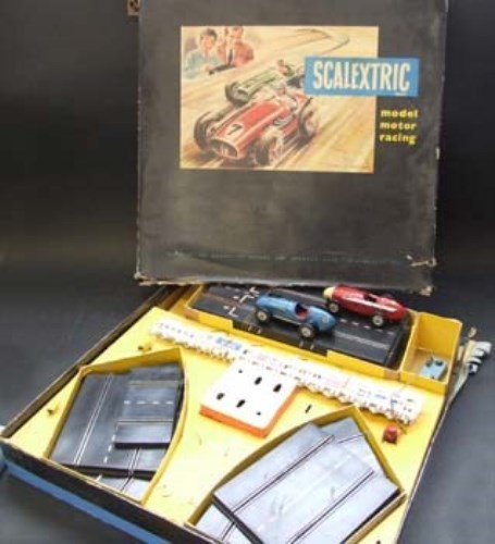 Lot 2 - Scalextric set 2 with two tinplate cars: C51