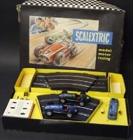 Lot 12 - Scalextric set 1 with two tinplate C52 Ferrari