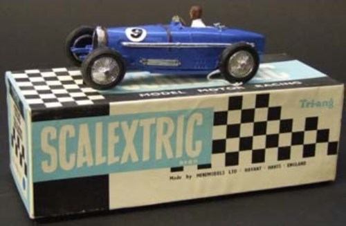 Lot 29 - Scalextric Bugatti C/95 Graham Perris re-issue blue boxed