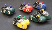 Lot 98 - Five Scalextric unboxed Motorcycles