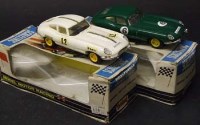 Lot 150 - Two Scalextric boxed Spanish E Type Jaguars  in