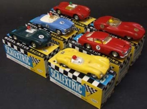 Lot 158 - Six French Scalextric G.T. Cars