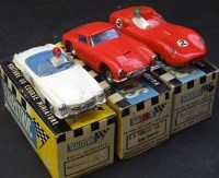Lot 161 - Three boxed French Scalextric cars