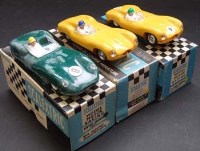 Lot 169 - Two Scalextric French D type Jaguars,   model