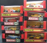Lot 202 - Eight Scalextric Spanish boxed F1 cars