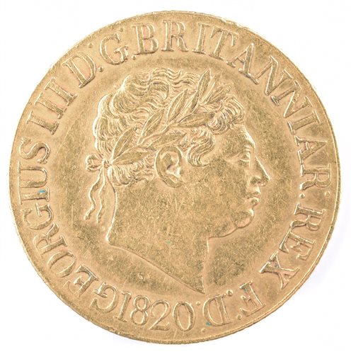 Lot 21 - 1820 George III gold sovereign.