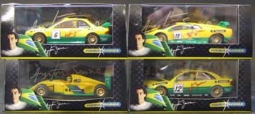 Lot 332 - Scalextric Ayrton Senna four boxed cars