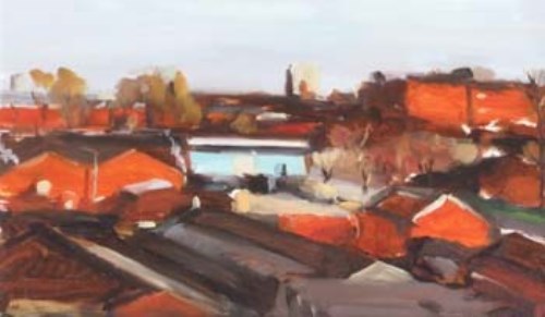 Lot 3 - Liam Spencer, View from Hanover Mill, Manchester, oil