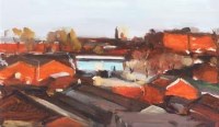 Lot 3 - Liam Spencer, View from Hanover Mill, Manchester, oil