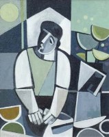 Lot 32 - Peter Stanaway, The Chef, Majorca, oil