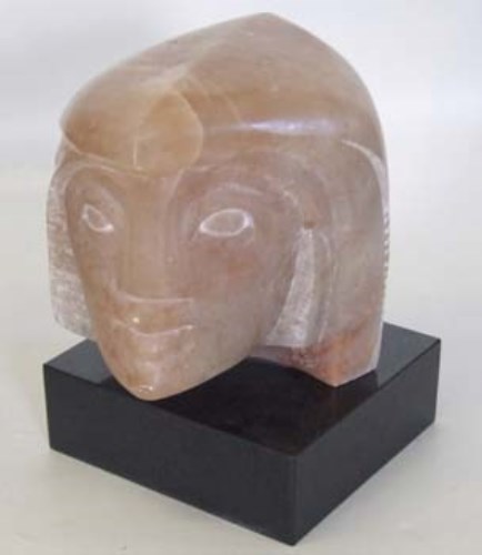 Lot 125 - Dawn Rowlands, head, alabaster