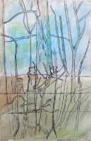 Lot 140 - John Bratby, Trees at Hawkhurst, watercolour