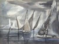 Lot 141 - William C. Palmer, sailboats, watercolour