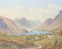 Lot 221 - William Taylor Longmire, five lake scenes, watercolour (5)