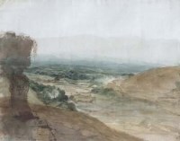 Lot 241 - John S. Hayward, From the ruins of Castle Dinas Bran, Langollen, watercolour