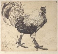 Lot 266 - E.J. Detmold, cock, signed etching