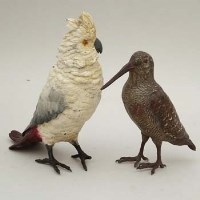 Lot 271 - Two cold painted birds