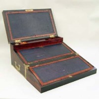 Lot 297 - Brass bound rosewood writing slope