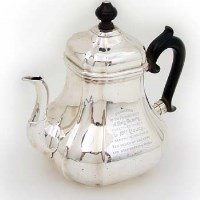 Lot 319 - Silver teapot