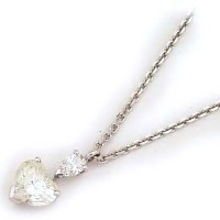 Lot 372 - White gold pendant and chain