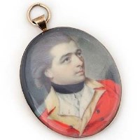 Lot 481 - Oval miniature portrait of a gentleman