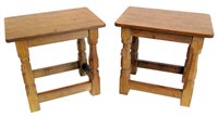 Lot 438 - 2 Mouseman occasional tables