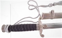 Lot 189 - German WW2 Third Reich 1st pattern dagger with black railway grip