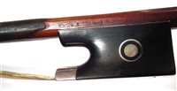 Lot 11 - W.E. Hill and Sons violin bow, 59 grams.