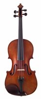 Lot 1 - Wolff Brothers class 5C violin No. 4054 dated 1909 with bow and case.