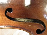 Lot 1 - Wolff Brothers class 5C violin No. 4054 dated 1909 with bow and case.