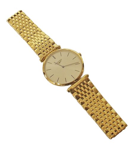 Lot 85 - Longines le Grand Classique gold plated bracelet watch