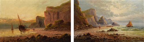 Lot 298 - Frank Hider, "Near Dawlish, Devon" and "Whitsand, near Plymouth", oil (2).