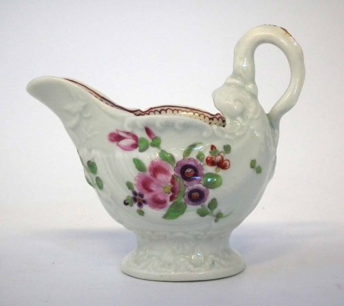 Lot 97 - Worcester dolphin ewer or creamboat circa 1770