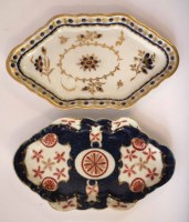 Lot 99 - Worcester spoon tray circa 1770, painted with a