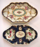Lot 100 - Two Worcester spoon trays circa 1770, the first