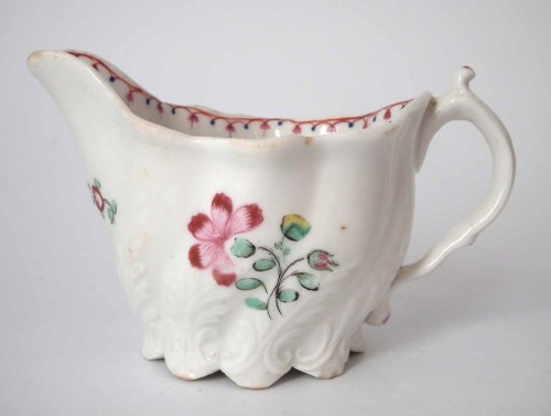 Lot 123 - Caughley Low Chelsea Ewer circa 1790, painted