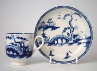 Lot 129 - Caughley coffee cup and saucer circa 1780