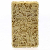 Lot 187 - 19th century Chinese ivory card case
