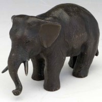 Lot 197 - Japanese bronze elephant (small)