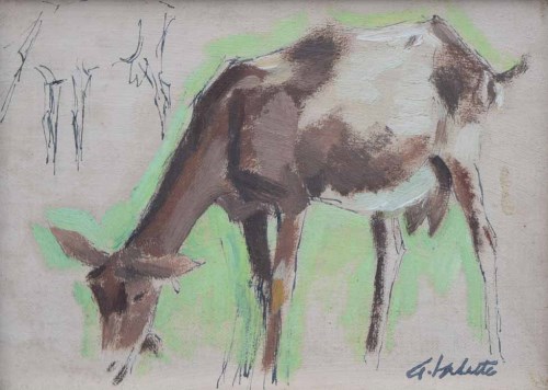 Lot 367 - Pierre Adolphe Valette, Goat study, oil.