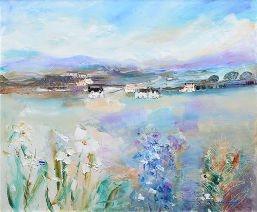 Lot 229 - Judith Donaghy, Highland landscape, oil.