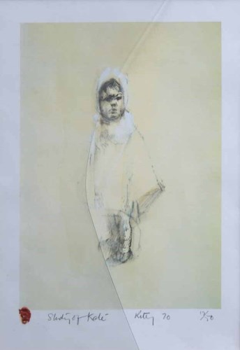 Lot 517 - After Harold Riley, Study of Kate, signed print.