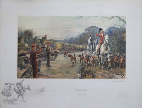 Lot 564 - Snaffles, The Season 1939-40, signed print.