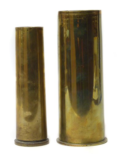 Lot 19 - Two WWI brass shell cases.