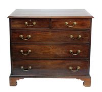 Lot 423 - Mahogany chest of drawers.